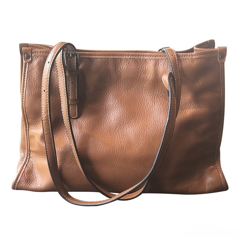 Quiet Luxury Bags Tote - Sac fourre-tout en cuir véritable pour