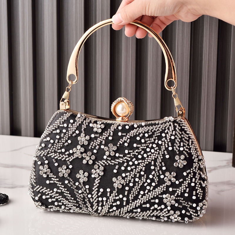 Luxury Bags China Wholesale - Sac à main noir vintage pour