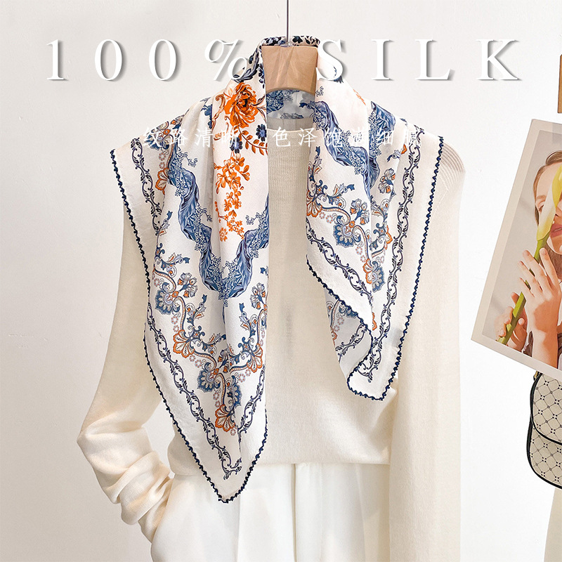 Luxury Bags Online - Foulard carré de luxe 100% soie
