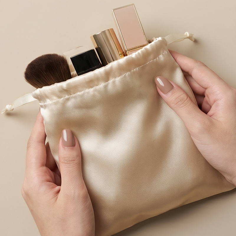 Sac à cordon en satin léger de - Luxury Bags Logo avis et prix
