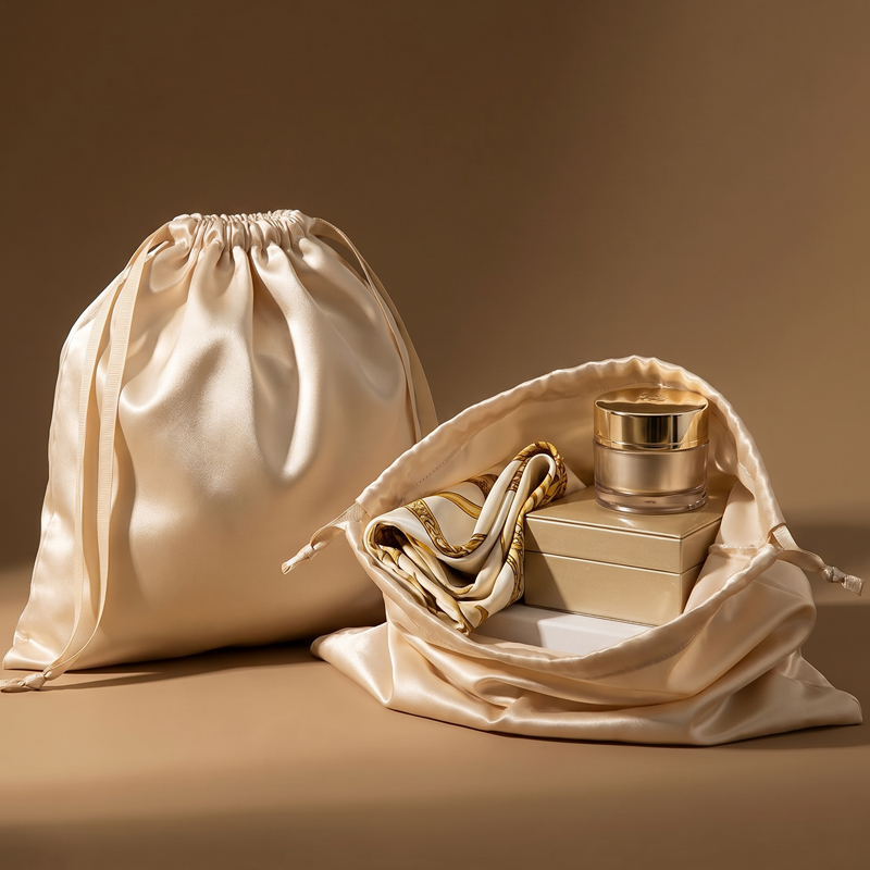 Sac à cordon en satin léger de - Luxury Bags Logo avis et prix
