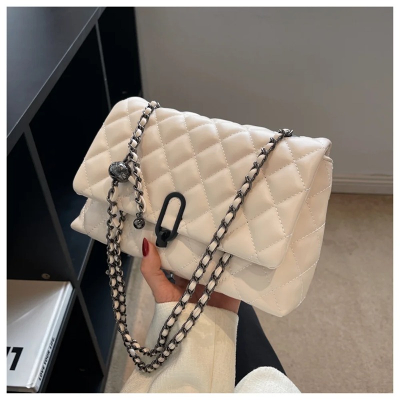 Sac à chaîne matelassé beige p - Luxury Bags For School avis et prix