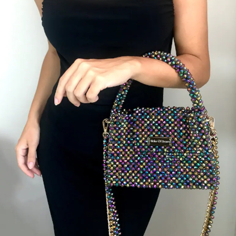 Sac à main perlé en cristal co - Luxury Bags Wholesale avis et prix